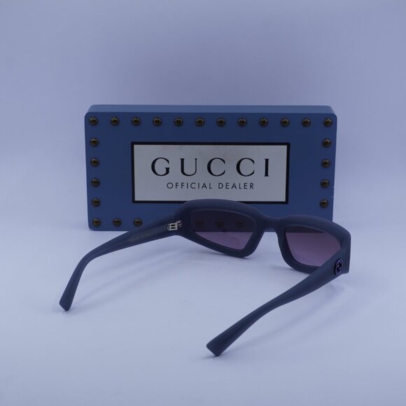 Gucci GG1787S 004 Cat Eye Sunglasses - Milky Grey/Violet - Picture 10 of 11